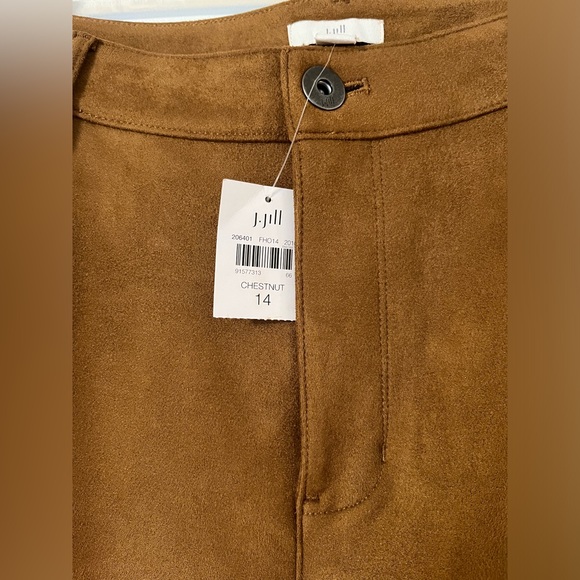 NEW J. Jill Faux Suede Pants Sz 14 - Picture 2 of 6